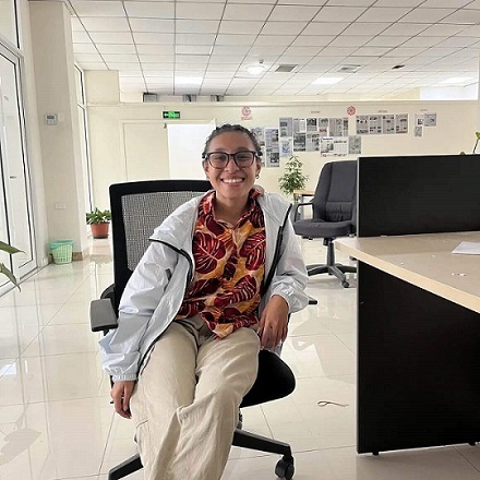 Leahnora Kedukwakwa in an office